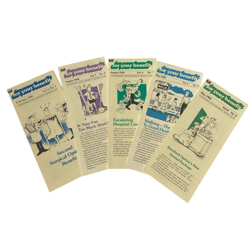 AETNA Advertising Booklets Set Of 5 Vintage 80s
